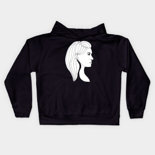 the face lineart Kids Hoodie